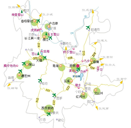 云南旅游地圖